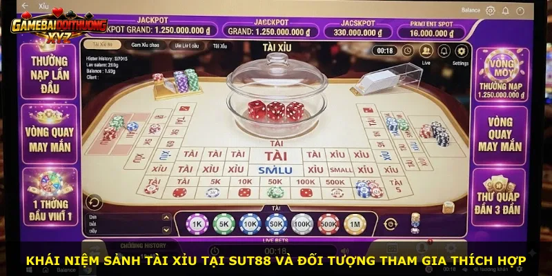 Khái niệm sảnh Tài xỉu tại Sut88 và đối tượng tham gia thích hợp